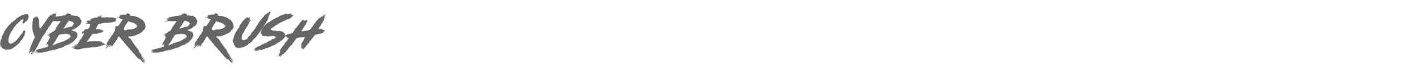 Sample characters Cyber Brush Font